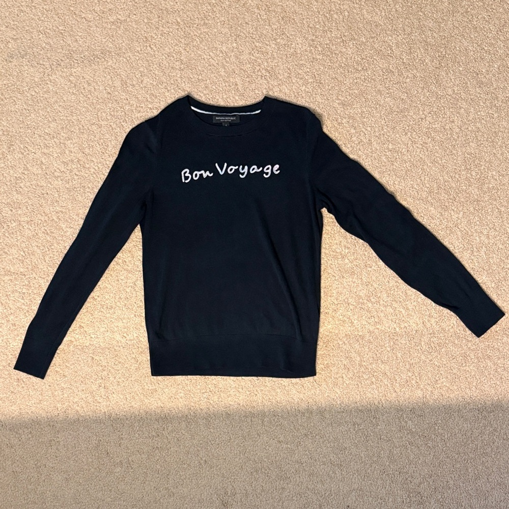 Banana Republic Silk Cotton Black Sweater